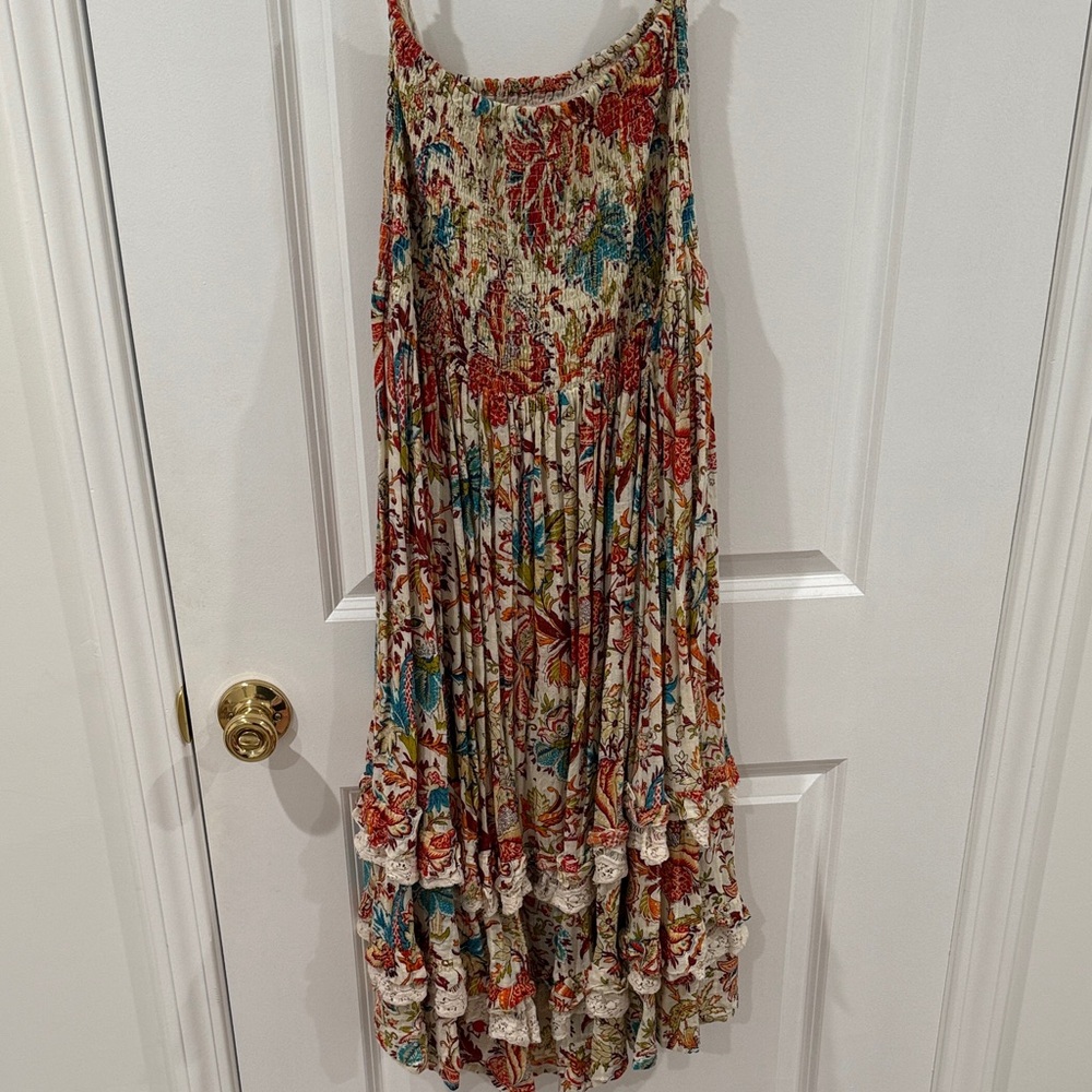 Floral Sleeveless Dress Skirt